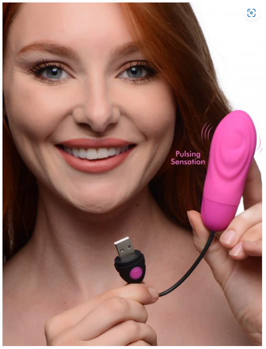 7X Pulsing Rechargeable Silicone Vibrator - Pink